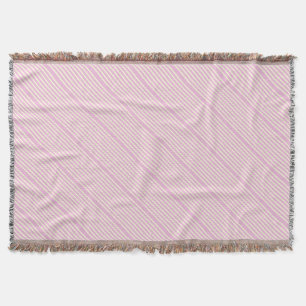 Streifen Muster zwei Töne pink Creme Decke