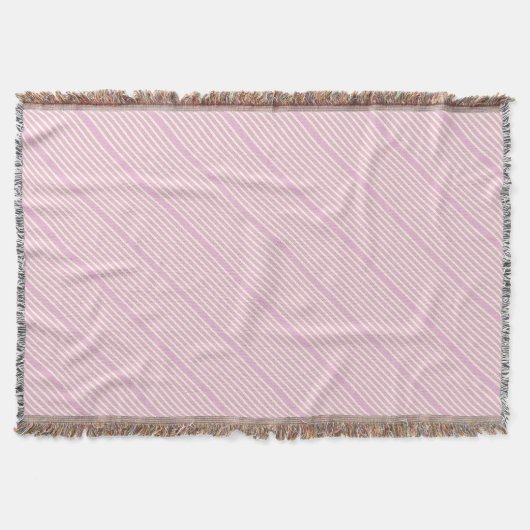 Streifen Muster zwei Töne pink Creme Decke (Vorderseite)