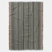 Streifen Muster zwei Töne schwarze Creme Decke (Vorderseite Vertikal)