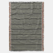 Streifen Muster zwei Töne schwarze Creme Decke (Vorderseite Vertikal)