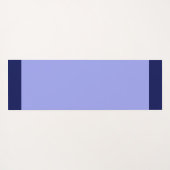 Streifen Navy Blue & White auf Light Blue Yogamatte (Rückseite (Horizontal))