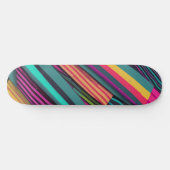 Streifen-Neonmuster Skateboard (Horizontal)