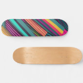 Streifen-Neonmuster Skateboard (Horizontal)