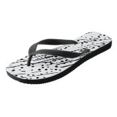 Streifen oder Polka-Punkte, schwarz, weiß, grau Badesandalen (Schrägansicht)