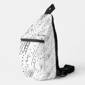 Streifen oder Polka-Punkte, schwarz, weiß, grau Crossbody Bag (Rechte Ecke)