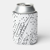 Streifen oder Polka-Punkte, schwarz, weiß, grau Dosenkühler (Kanne Rückseite)