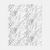 Streifen oder Polka-Punkte, schwarz, weiß, grau Fleecedecke (Vorderseite)