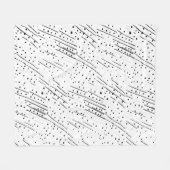 Streifen oder Polka-Punkte, schwarz, weiß, grau Fleecedecke (Vorderseite (Horizontal))