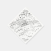 Streifen oder Polka-Punkte, schwarz, weiß, grau Serviette (Ecke)