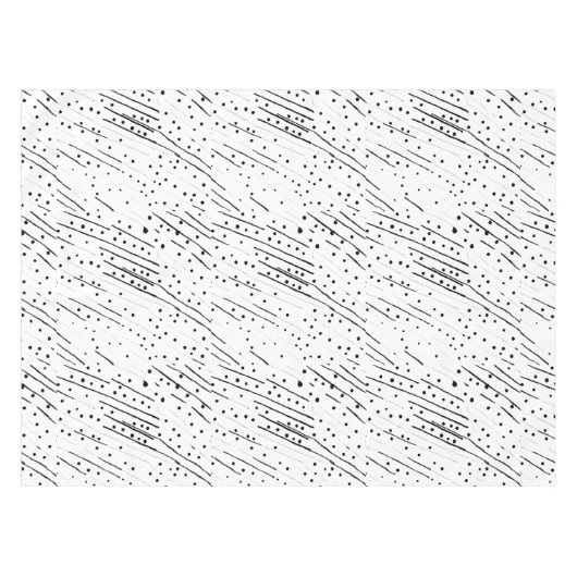 Streifen oder Polka-Punkte, schwarz, weiß, grau Tischdecke (Vorderseite (Horizontal))