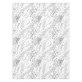 Streifen oder Polka-Punkte, schwarz, weiß, grau Tischdecke (Vorderseite)