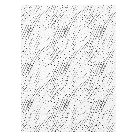 Streifen oder Polka-Punkte, schwarz, weiß, grau Tischdecke (Vorderseite)