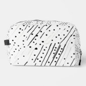 Streifen oder Polka-Punkte, schwarz, weiß, grau Waschbeutel (Vorderseite)