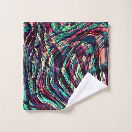 Streifen oder Schleifen, die durch ein Verdrillen Badhandtuch Set (Waschlappen)