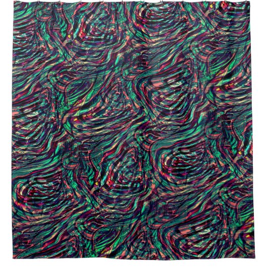 Streifen oder Schleifen, die durch ein Verdrillen  Duschvorhang (Vorderseite)