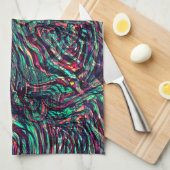 Streifen oder Schleifen, die durch ein Verdrillen Geschirrtuch (Viertel Falte)