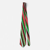 Streifen Orange Green Minimal Muster Krawatte (Vorderseite)