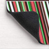 Streifen Orange Green Minimal Muster Mousepad (Ecke)
