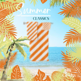 Streifen Orange und Weiß Badhandtuch Set