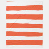 Streifen - orange und weiß fleecedecke (Vorderseite)