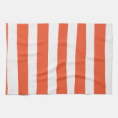 Streifen - orange und weiß geschirrtuch (Horizontal)