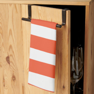 Streifen - orange und weiß geschirrtuch