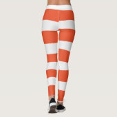 Streifen - orange und weiß leggings (Rückseite)
