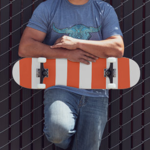 Streifen - orange und weiß skateboard