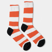 Streifen - orange und weiß socken (Rechts)