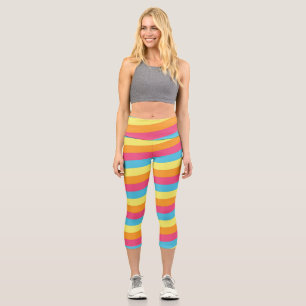 Streifen Ostermuster Geschenk für Männer Frauen  Capri Leggings