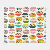 Streifen Oval Halves Fleecedecke (Vorderseite (Horizontal))