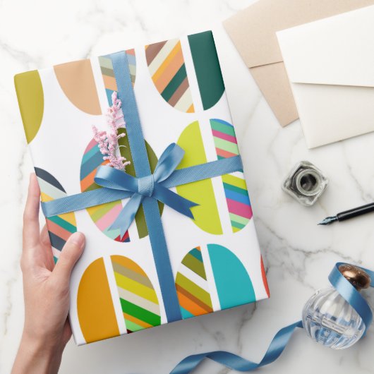 Streifen Oval Halves Geschenkpapier (Schenken)