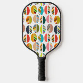 Streifen Oval Halves Pickleball Schläger (Vorderseite)