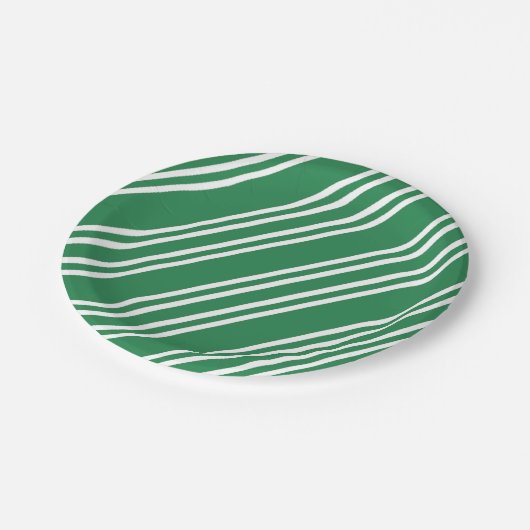 Streifen Pappteller (Schrägansicht)