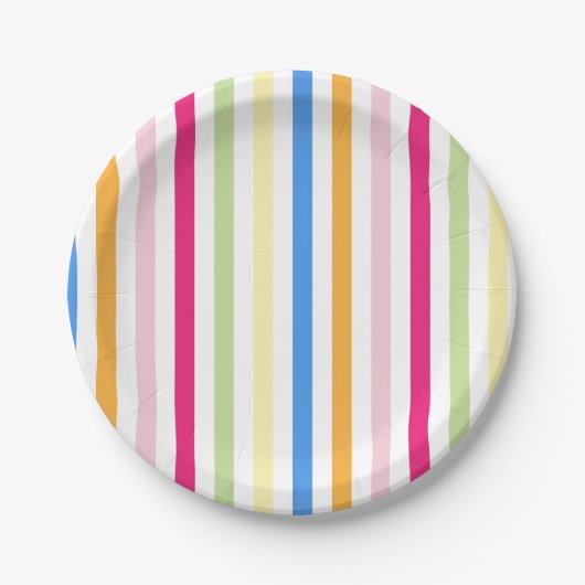 Streifen Pappteller (Vorderseite)