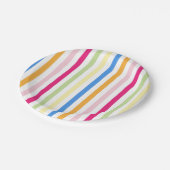 Streifen Pappteller (Schrägansicht)