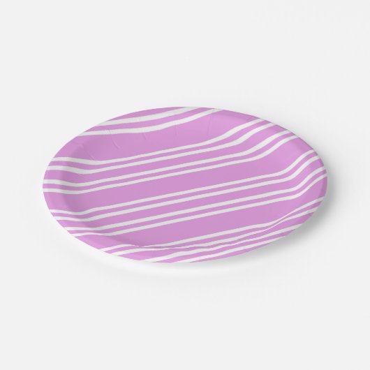 Streifen Pappteller (Schrägansicht)