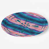 Streifen Pappteller (Schrägansicht)