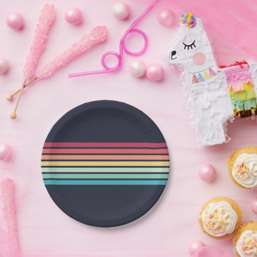Streifen Pappteller (Party)