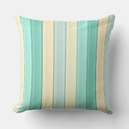 Streifen Pastel Mint Peach vertikal geometrisch Kissen