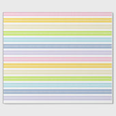 Streifen Pastel Rainbow Geschenkpapier (Flach)