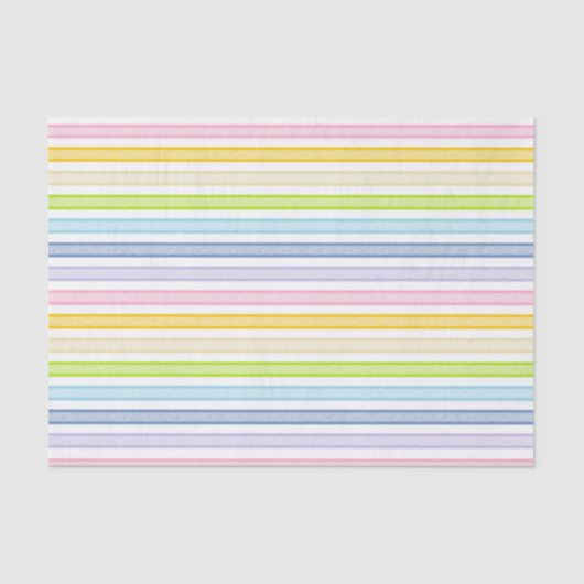 Streifen Pastel Rainbow Seidenpapier (Vorderseite)