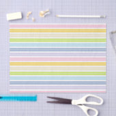 Streifen Pastel Rainbow Seidenpapier (Handwerk)
