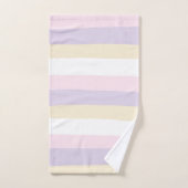 Streifen - Pastellrosa, gelb und Lila Badhandtuch Set (Handtuch)