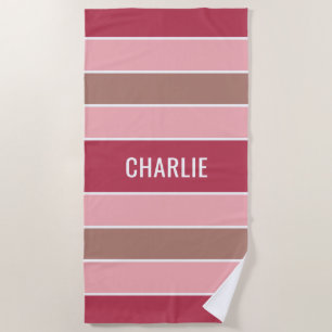 Streifen Pattern individuelle Name Badetuch