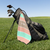 Streifen Pattern individuelle Name Golfhandtuch (Gras)