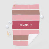 Streifen Pattern individuelle Name Golfhandtuch (Insitu)