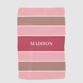 Streifen Pattern individuelle Name Golfhandtuch