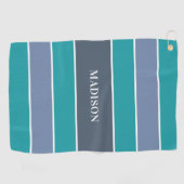 Streifen Pattern individuelle Name Golfhandtuch (Horizontal)