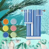 Streifen Perewinkle Blau & Weiß Badetücher Set